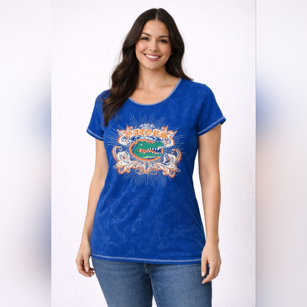 #1 Emerson Street Florida Gators Graphic Tee Blue Short Sleeve Women’s Large